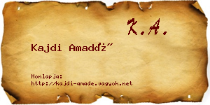 Kajdi Amadé névjegykártya